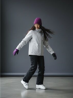 Billabong x Jamie Anderson Ski Jacket Insulated White with Colorful Trim